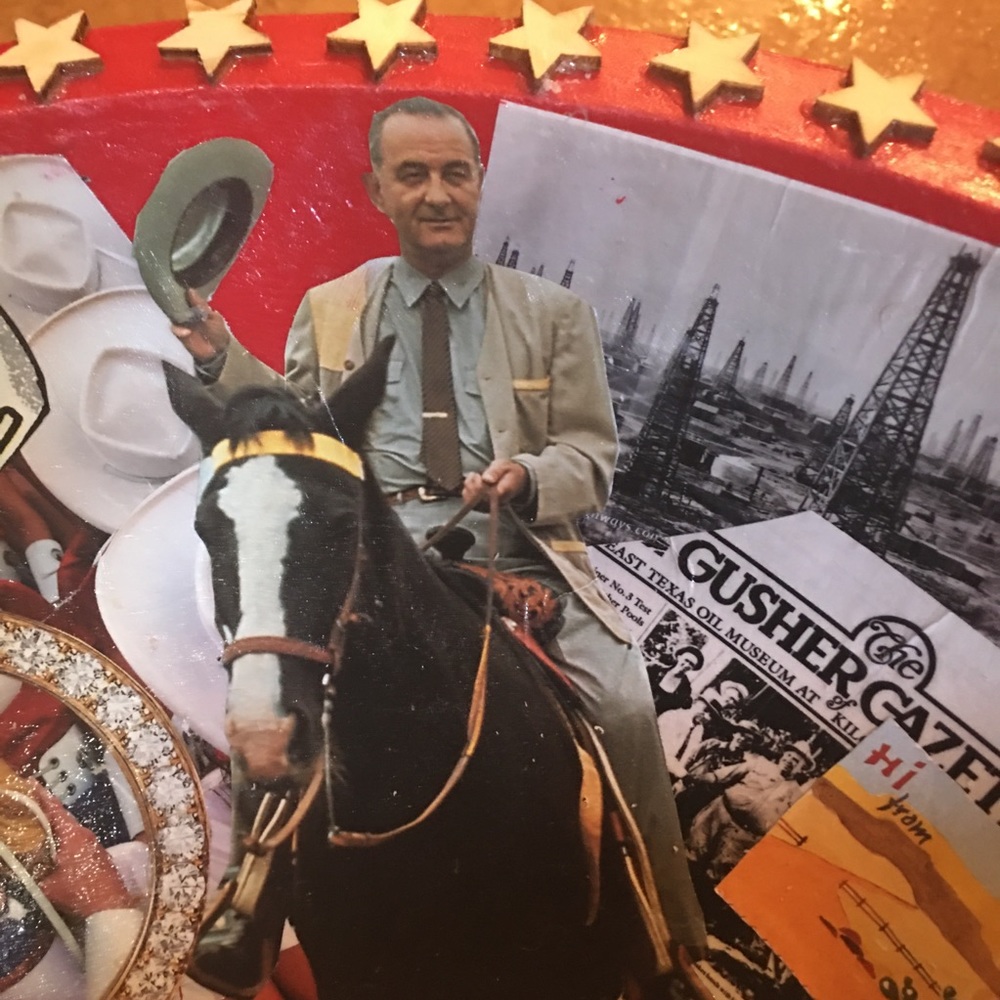 Texas Hand Crafted Vintage Wood Bowl Dallas Cowboys Cheerleaders Boots Bling BBQ - Picture 9 of 14